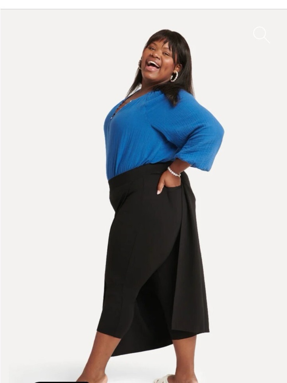 Betabrand the sassiest pants skirted pants 2x Black